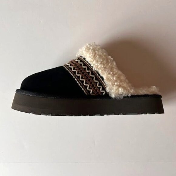 UGG Disquette Atherson Suede Slippers Black 7 - Picture 10 of 13